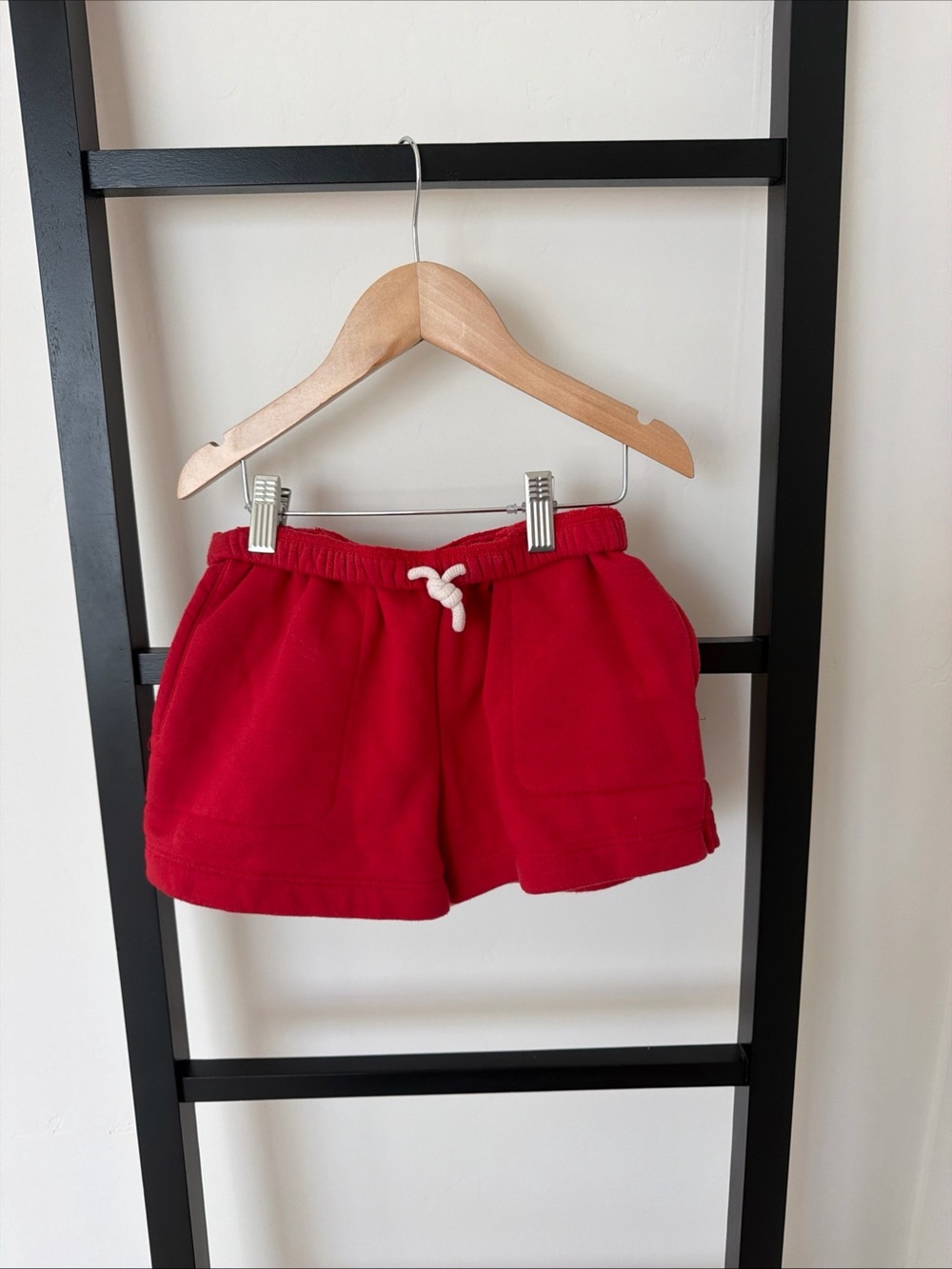 art class Red Kids Shorts with White Drawstring